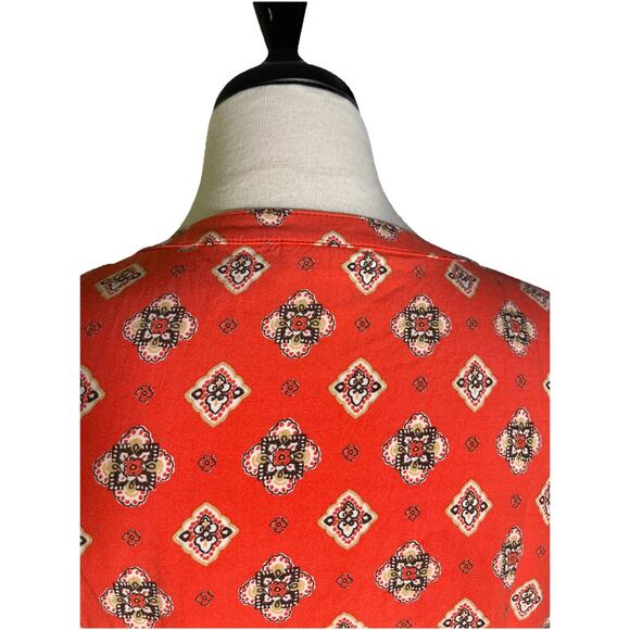 J.Jill Contrast Tank Top Women's PL Petite Large Pimento Medallion Sleeveless - Picture 5 of 5